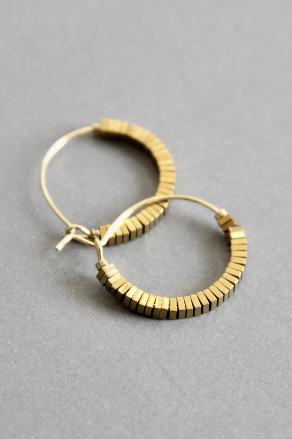 DAVID AUBREY HEMATITE HOOPS