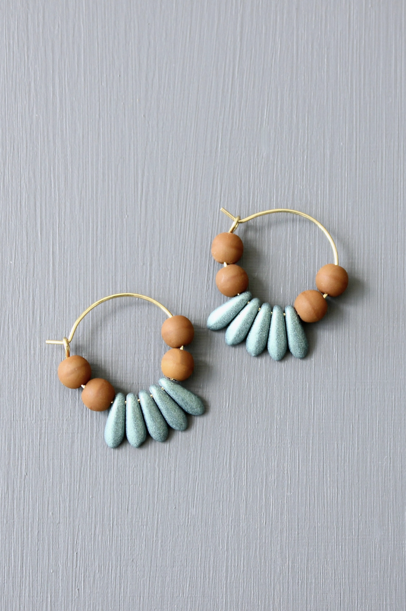 DAVID AUBREY HELENA MINI HOOP EARRINGS
