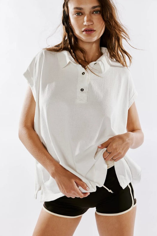 FREE PEOPLE KEEP ON POLO IVORY