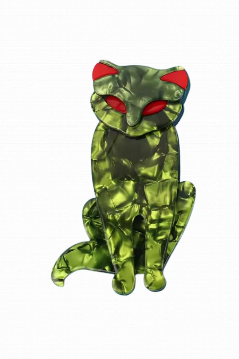KITTY KAT BROOCH EMERALD GREEN
