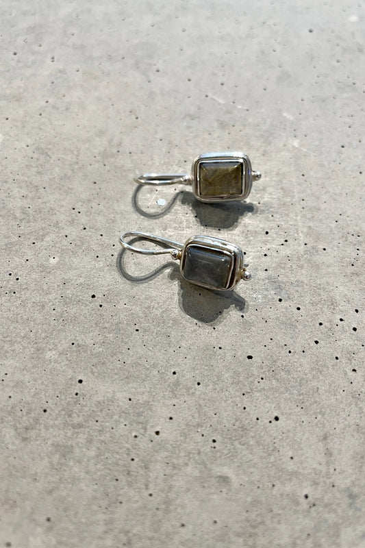 LABRADORITE STERLING SILVER EARRINGS