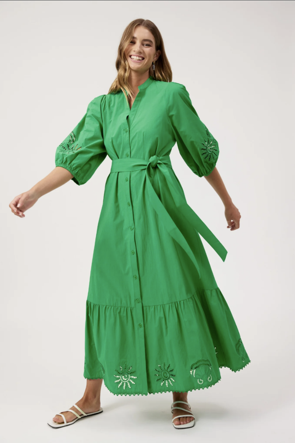 HAVEN LARISSA BRODERIE MAXI DRESS