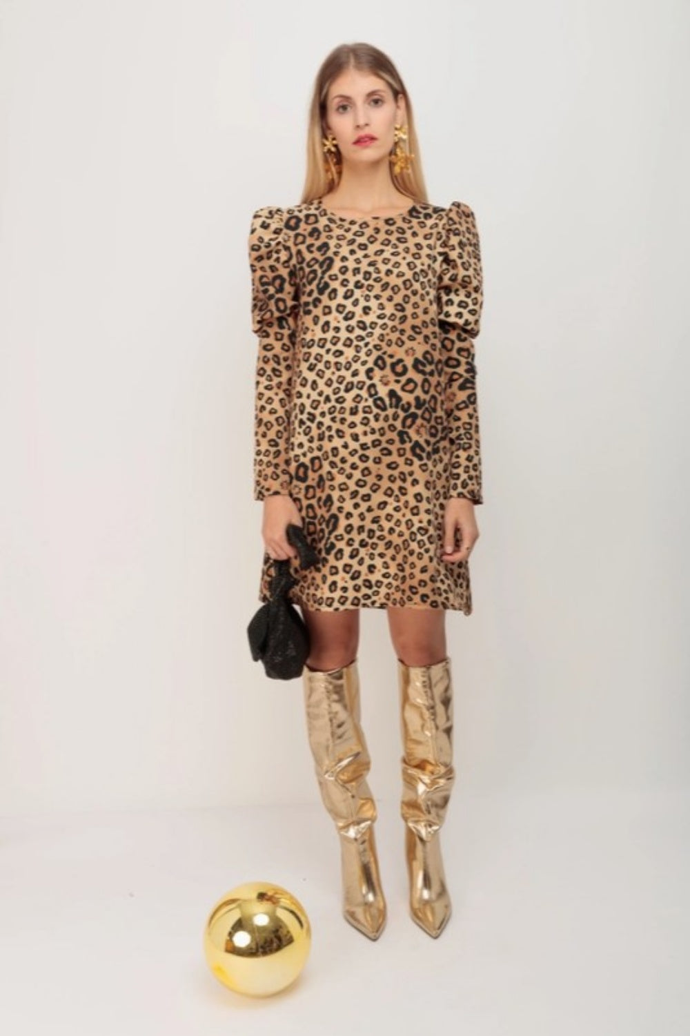 CHILL LEOPARD MOON MINI DRESS