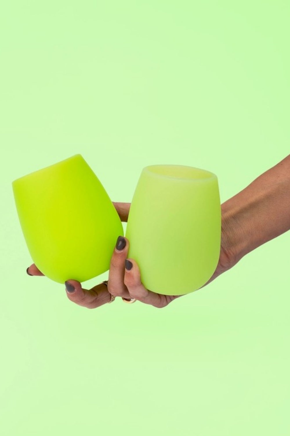 PORTER GREEN LIME SILICONE GLASSES SET OF 2