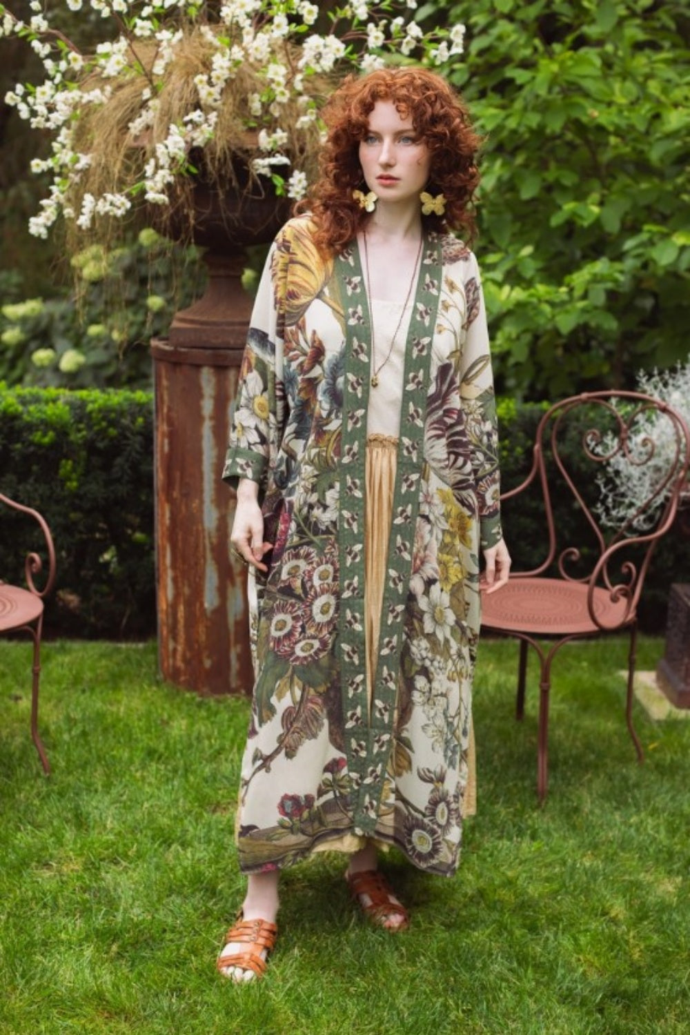 MARKET OF STARS LOVE GROWS WILD FLORAL BAMBOO KIMONO DUSTER