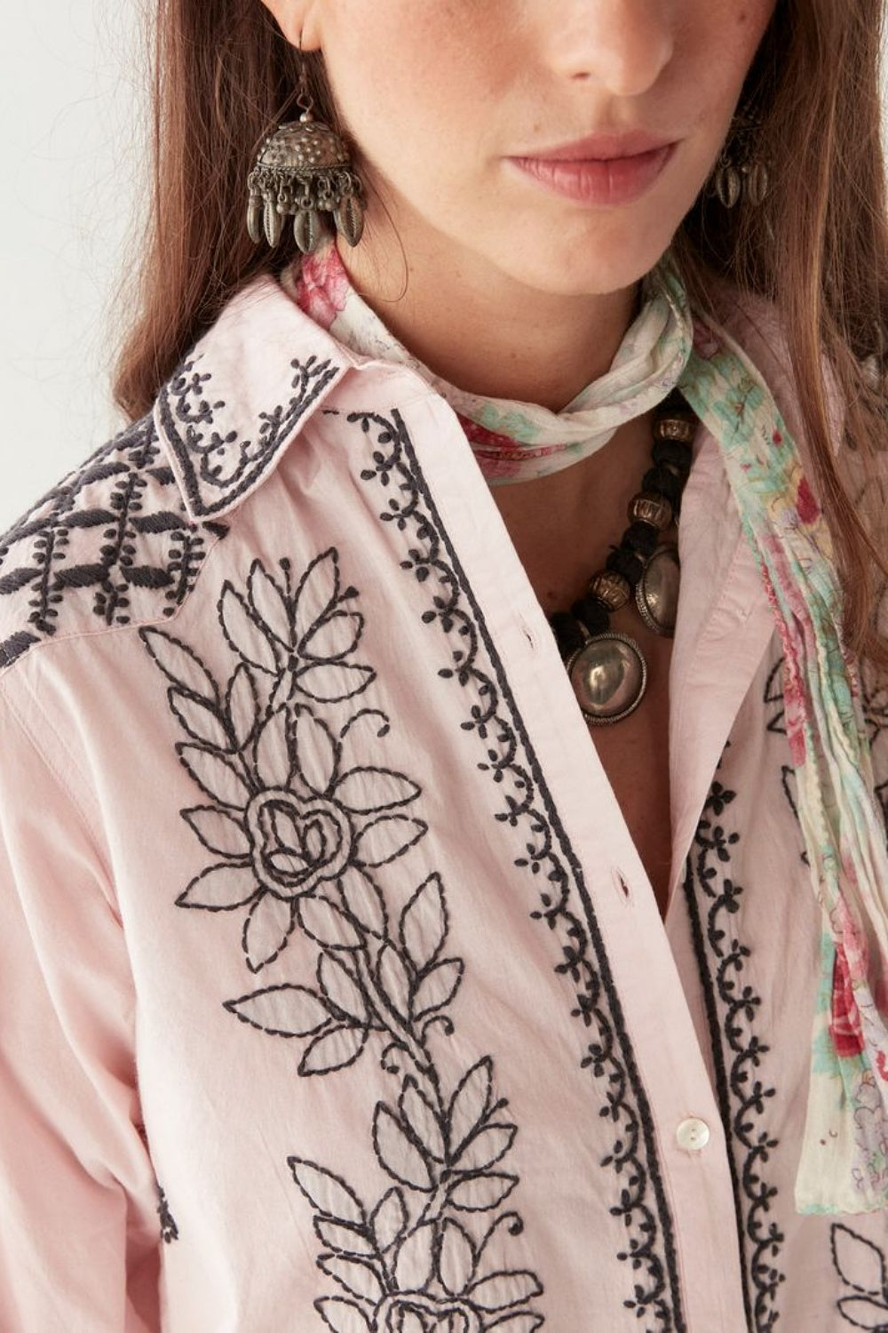 MAISON HOTEL GANGES BLOUSE SOFTWARE PINK