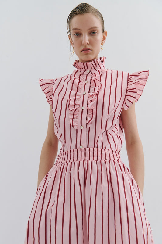 MAEVARII MAD HATTERS PINSTRIPE SHIRT