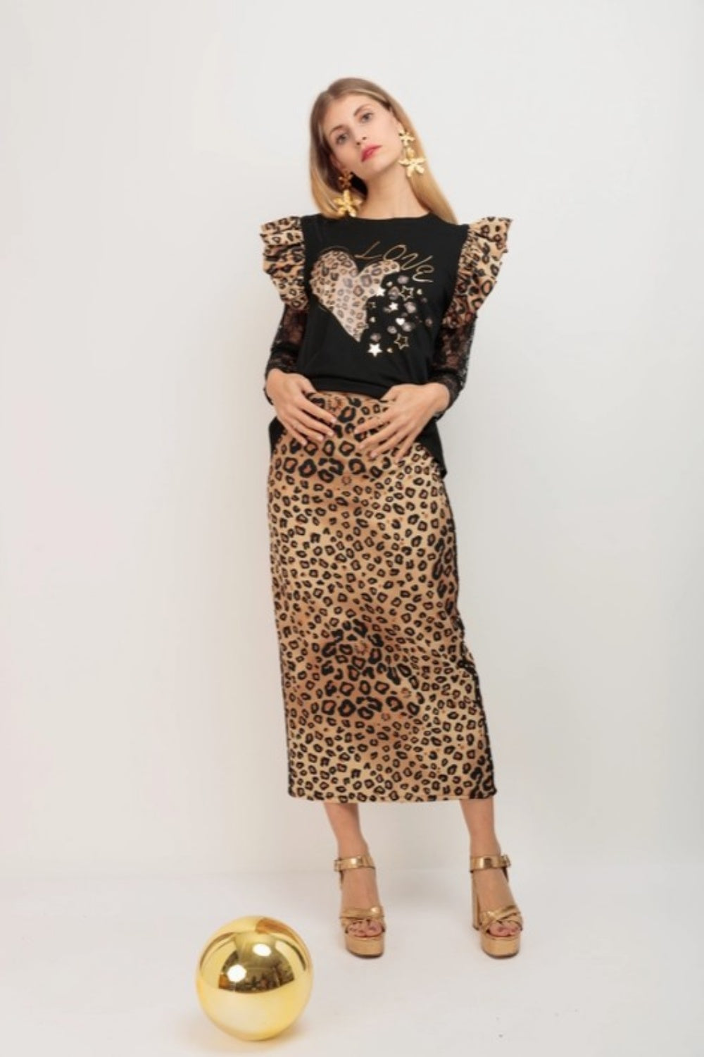 CHILL MARGARITA LEOPARD CORAZON ROTO TEE