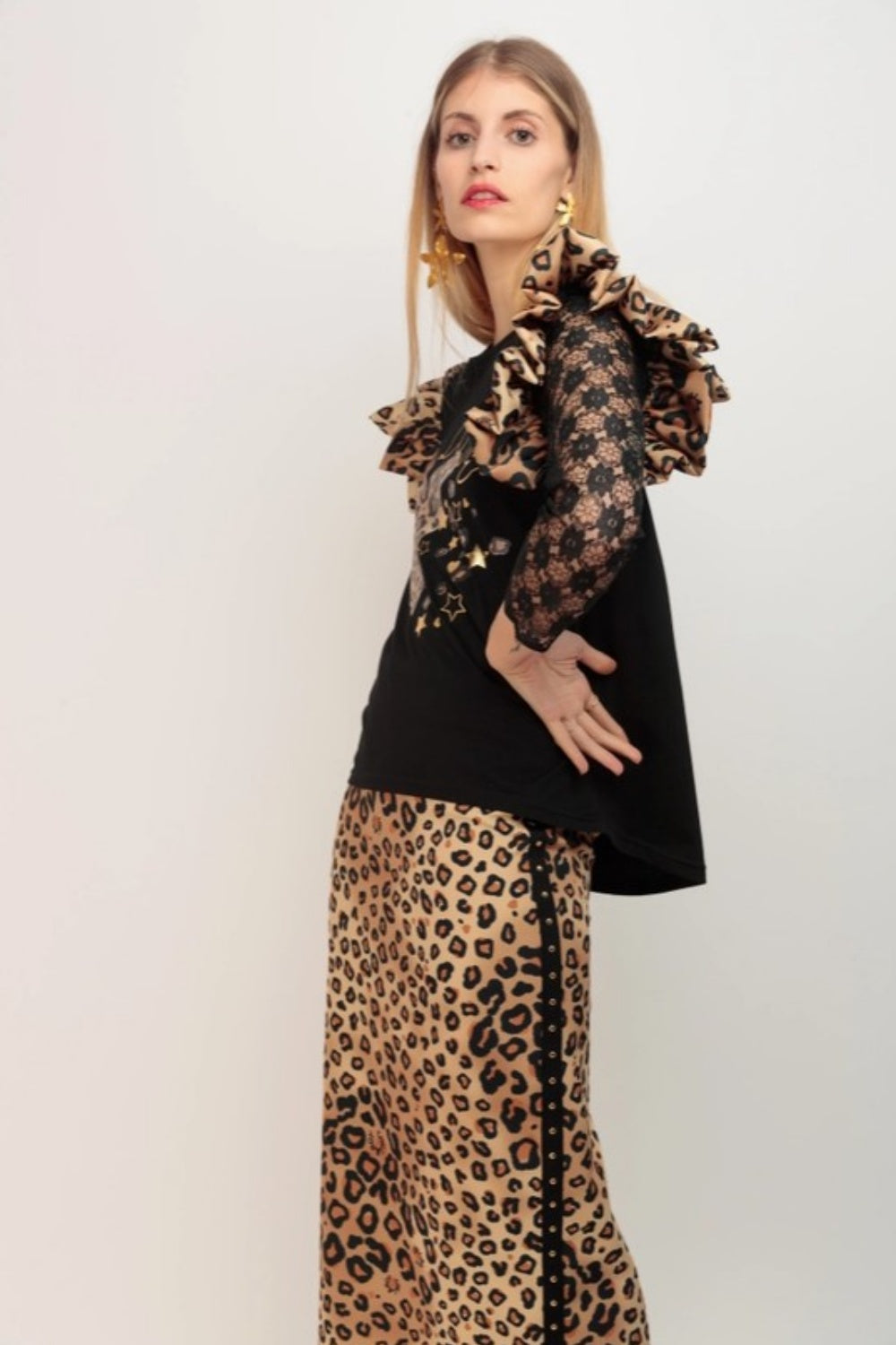 CHILL MARGARITA LEOPARD CORAZON ROTO TEE