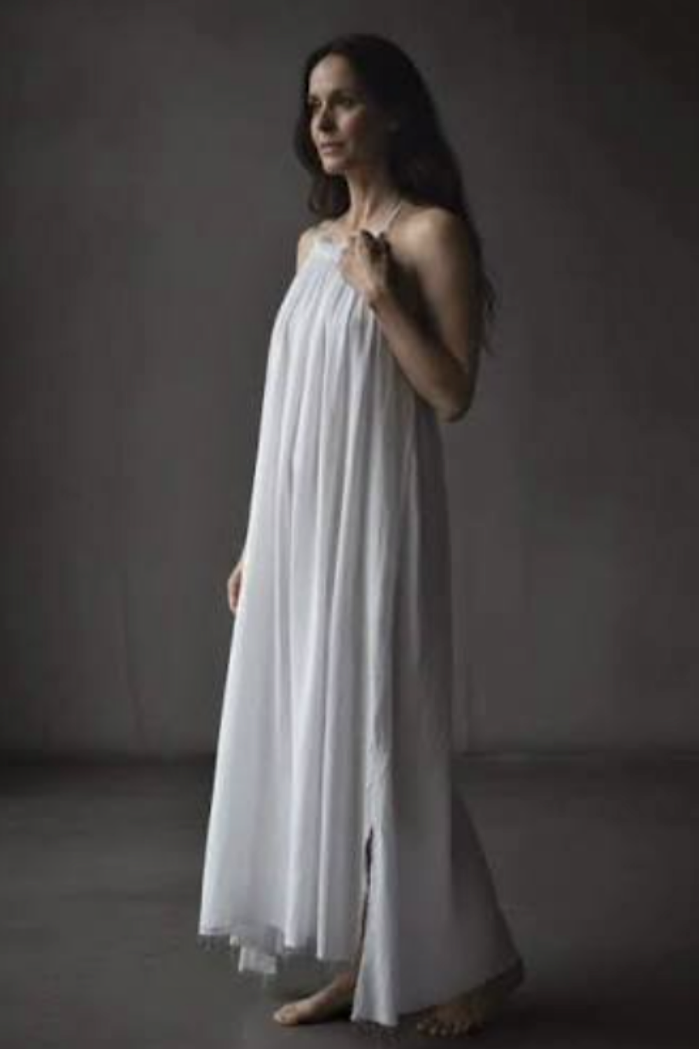 BOEM MARQUEE COTTON VOILE SHIFT DRESS WHITE