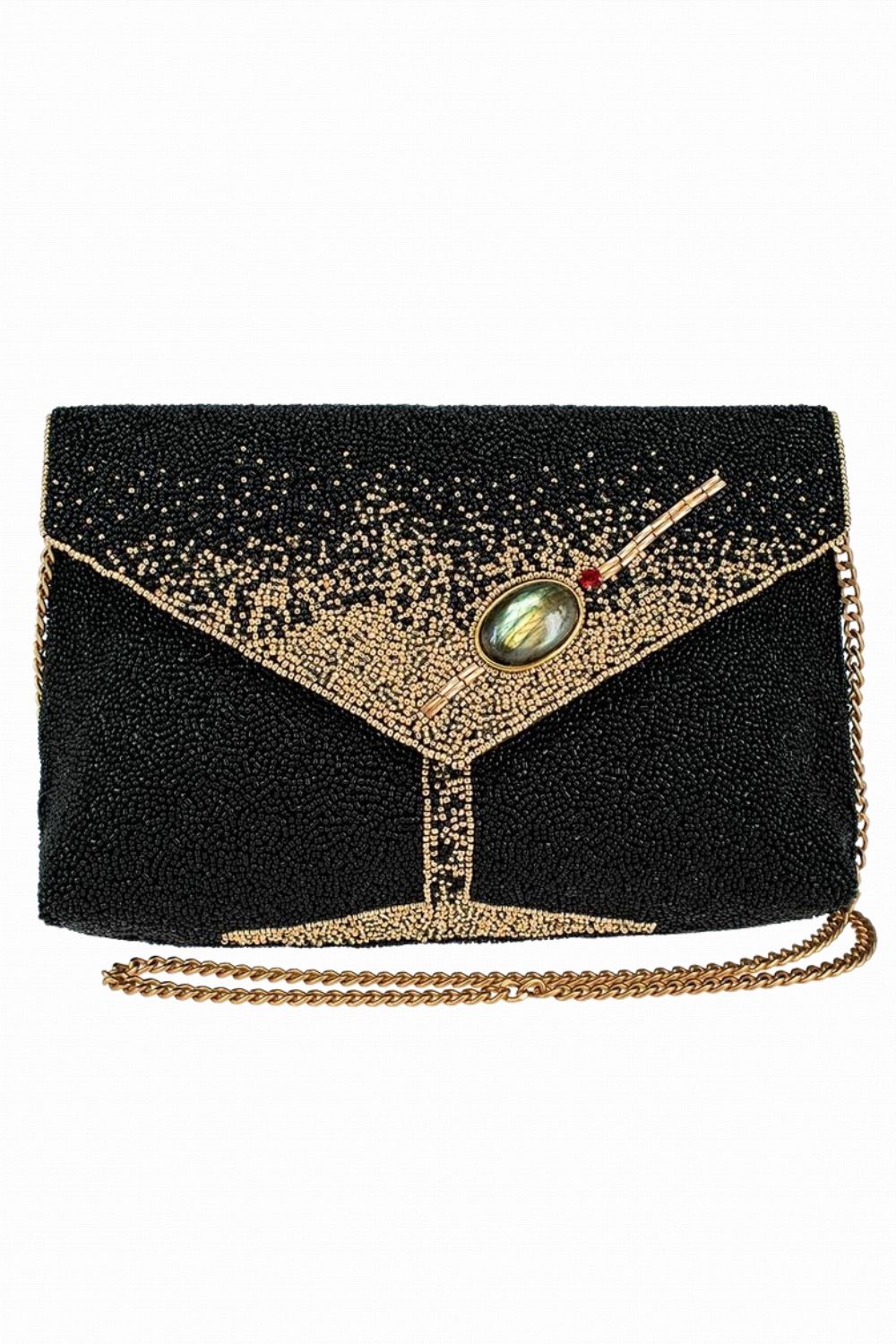 MARY FRANCES THE MARTINI CROSSBODY BEADED BAG