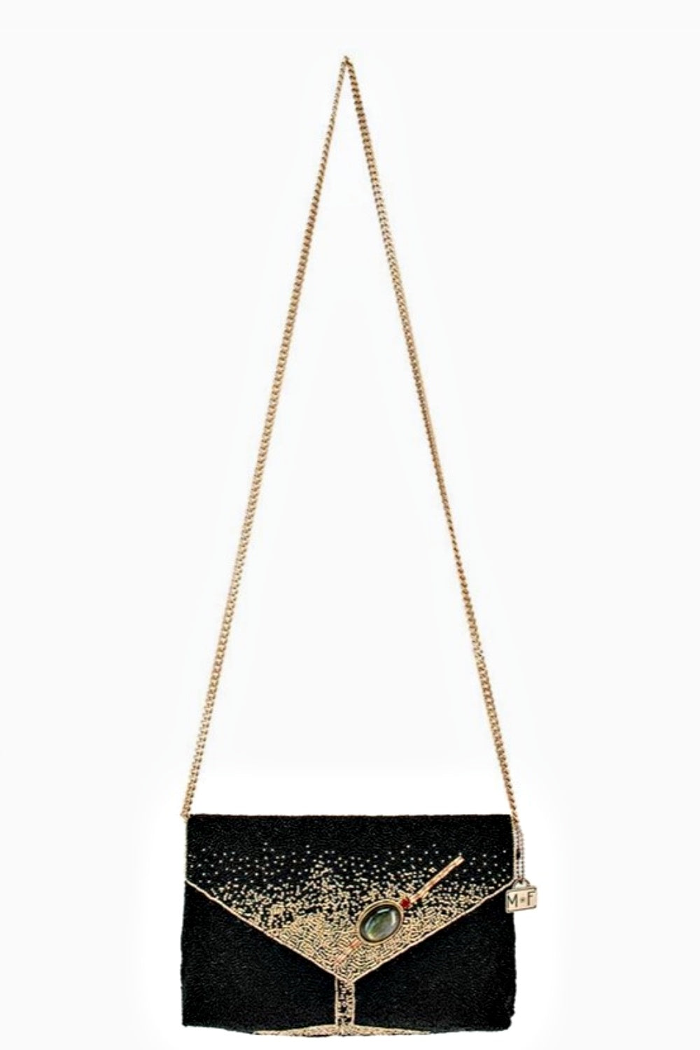 MARY FRANCES THE MARTINI CROSSBODY BEADED BAG