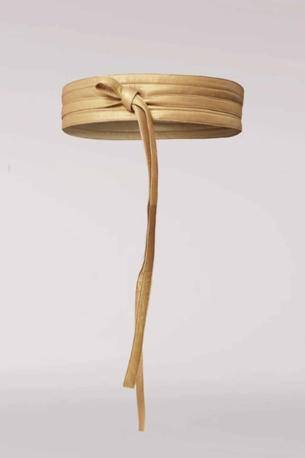 ONCE WAS MILTON LEATHER  BELT GOLD