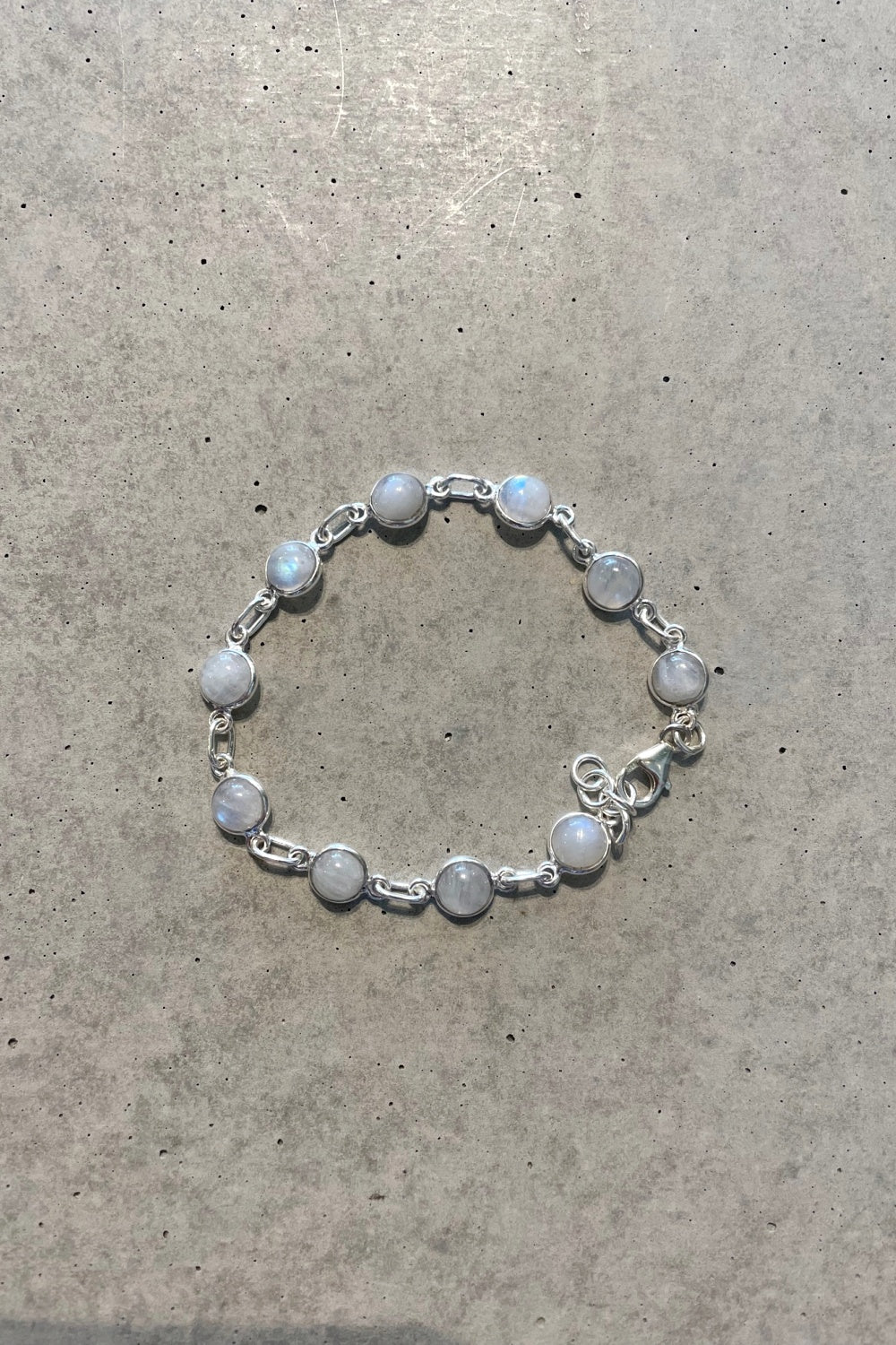 MOONSTONE + STERLING SILVER BRACELET