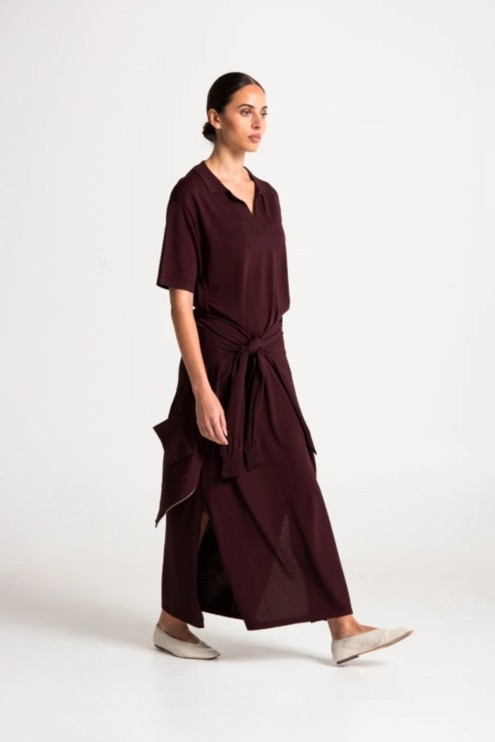 LOUNGE THE LABEL MURREN DRESS MERLOT