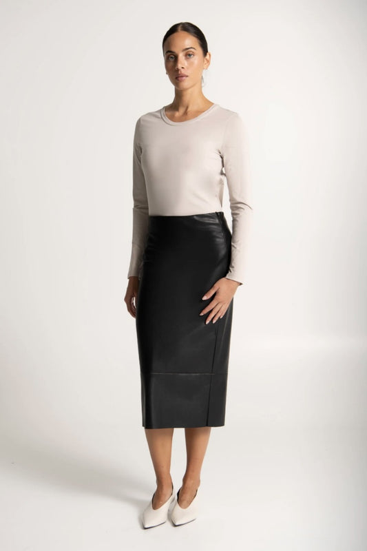 LOUNGE THE LABEL NAVAGIO SKIRT BLACK