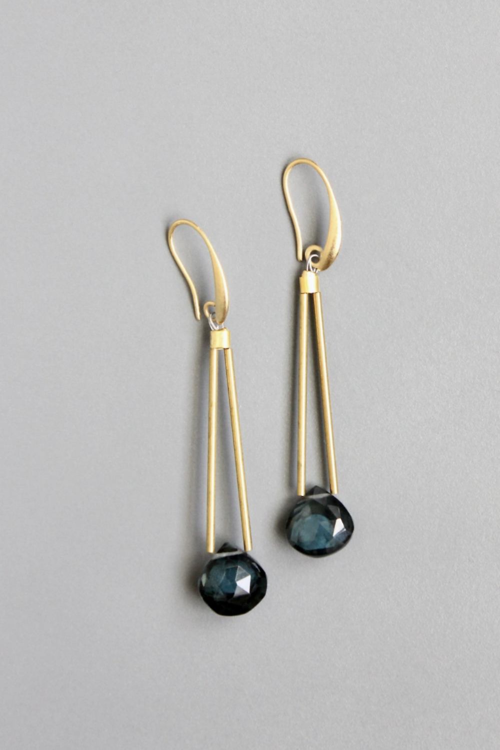 DAVID AUBREY GERALDINE LONDON BLUE TOPAZ EARRINGS