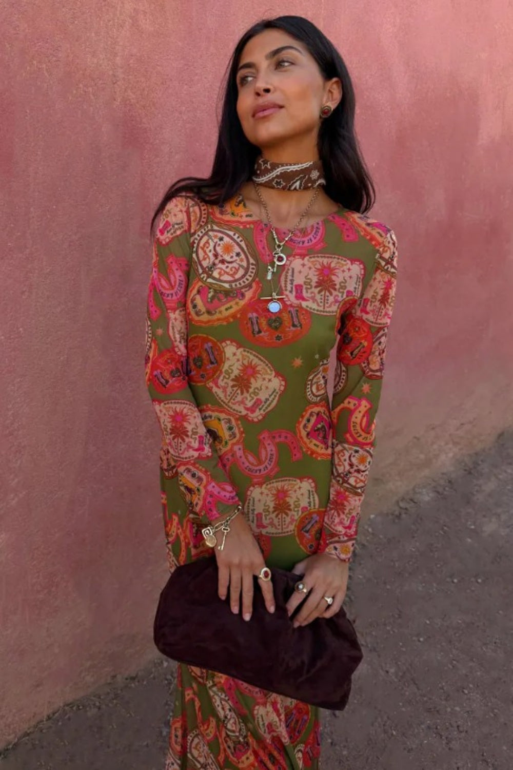 PRE-ORDER NEVER FULLY DRESSED OLIVE BUCKLES MESH DRESS