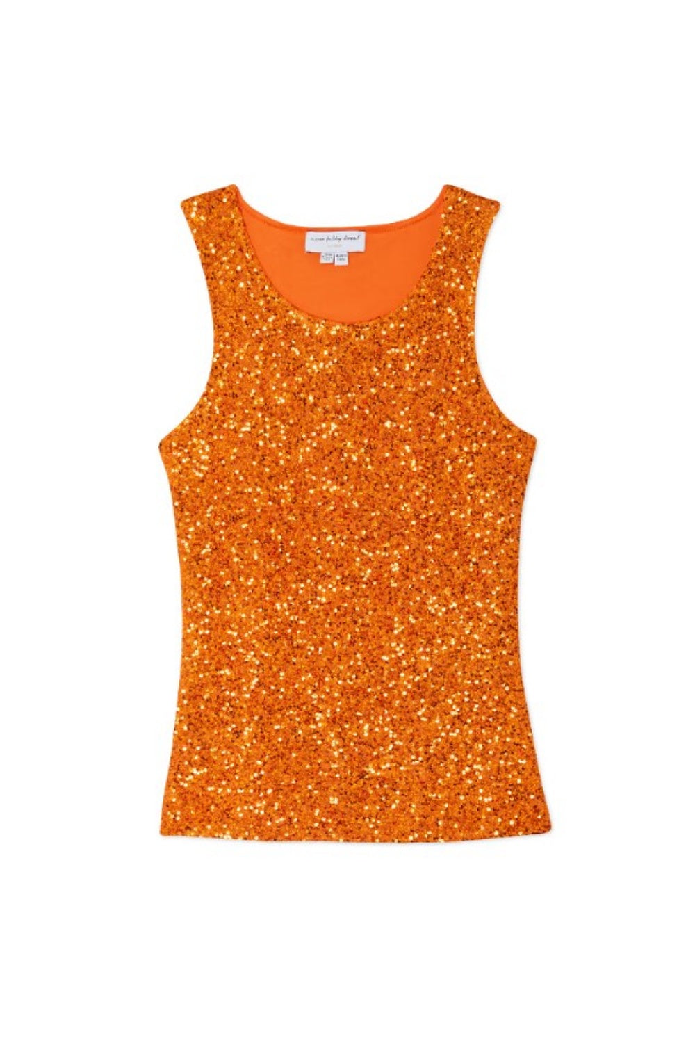 NEVER FULLY DRESSED ORANGE SEQUIN TANK