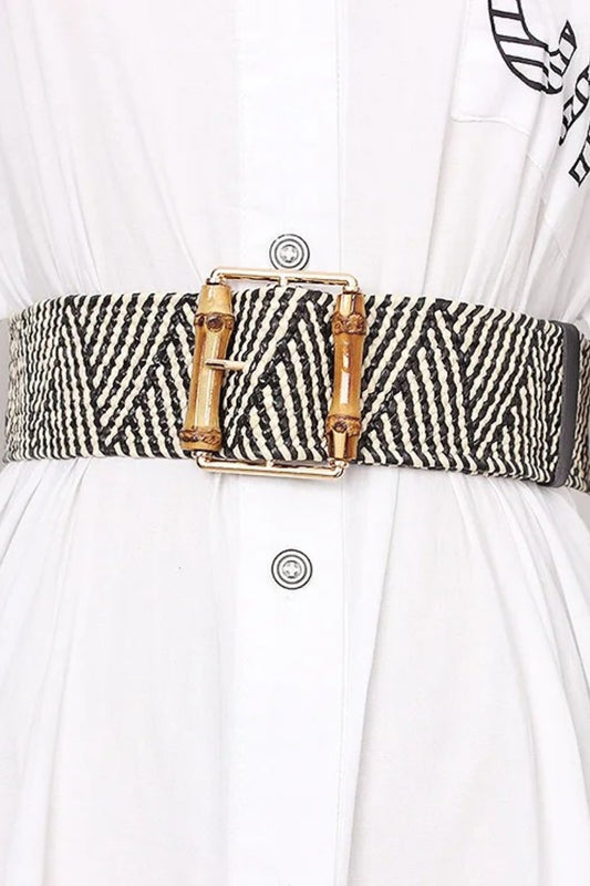 PALM COVE BELT BLACK + CREAM