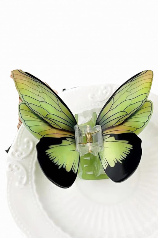 PAPILLON HAIR CLAW GREEN