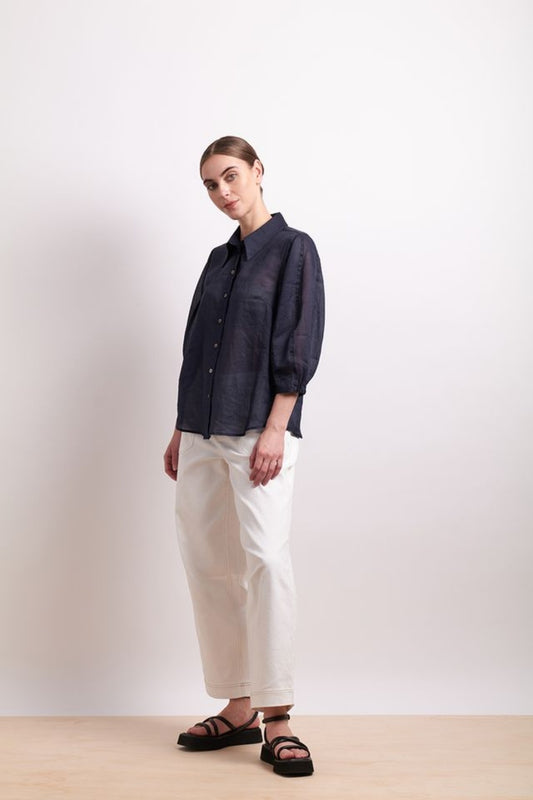 NERIS PIN TUCK SHIRT INK