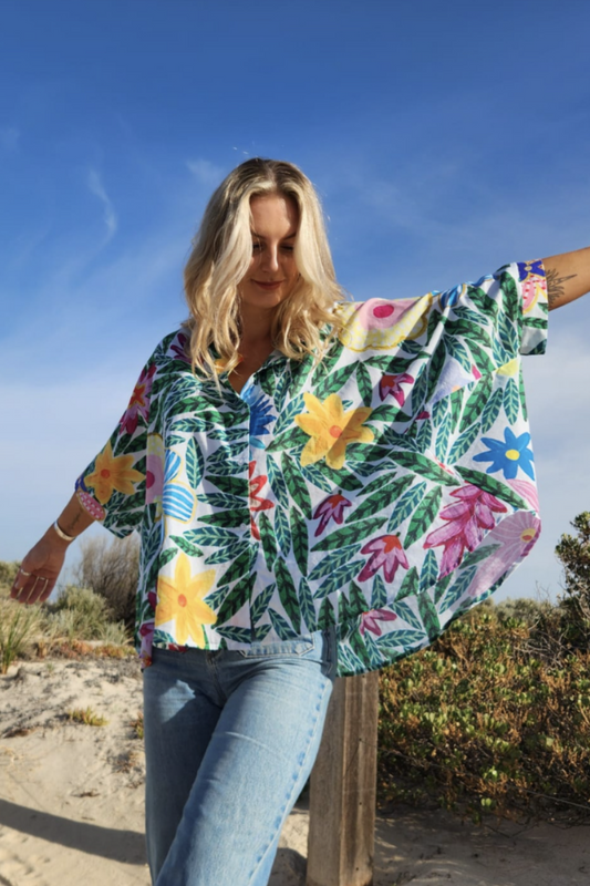 ELIZA PIRO POLLY SHIRT GREEN LEAF