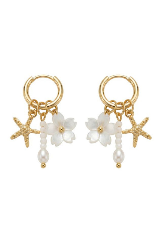 HAVEN POSITANO SEA EARRINGS WHITE