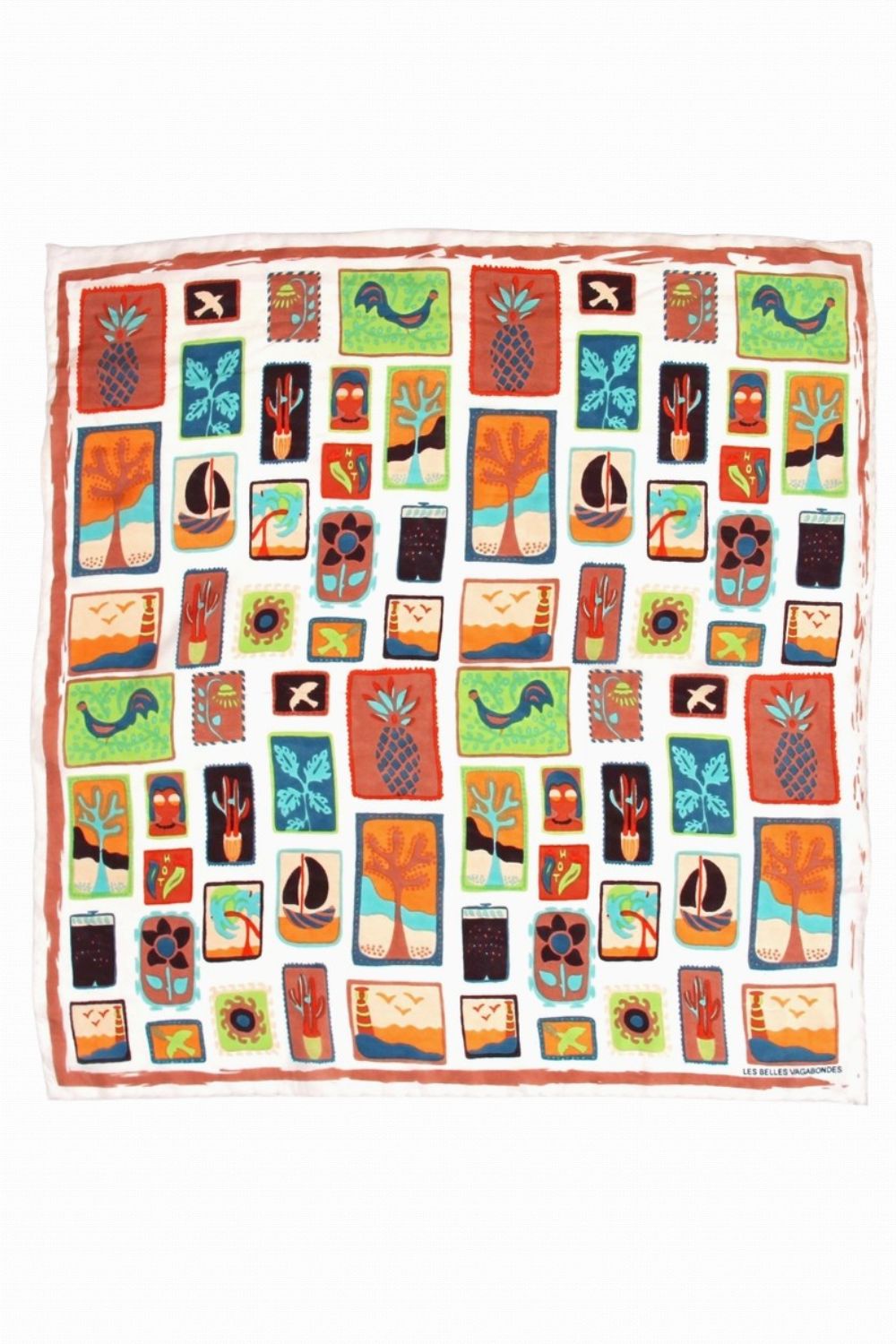 LES BELLES VAGABONDES POSTCARD ORANGE