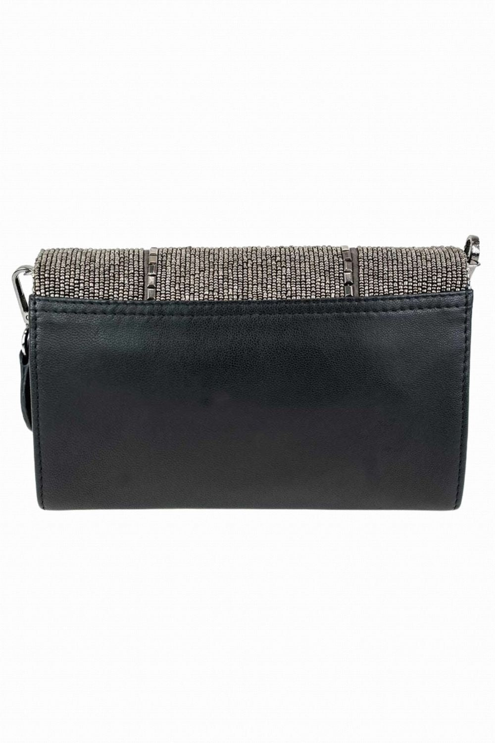 MARY FRANCES PRECIOUS METAL BEADED MOSAIC CROSSBODY BAG