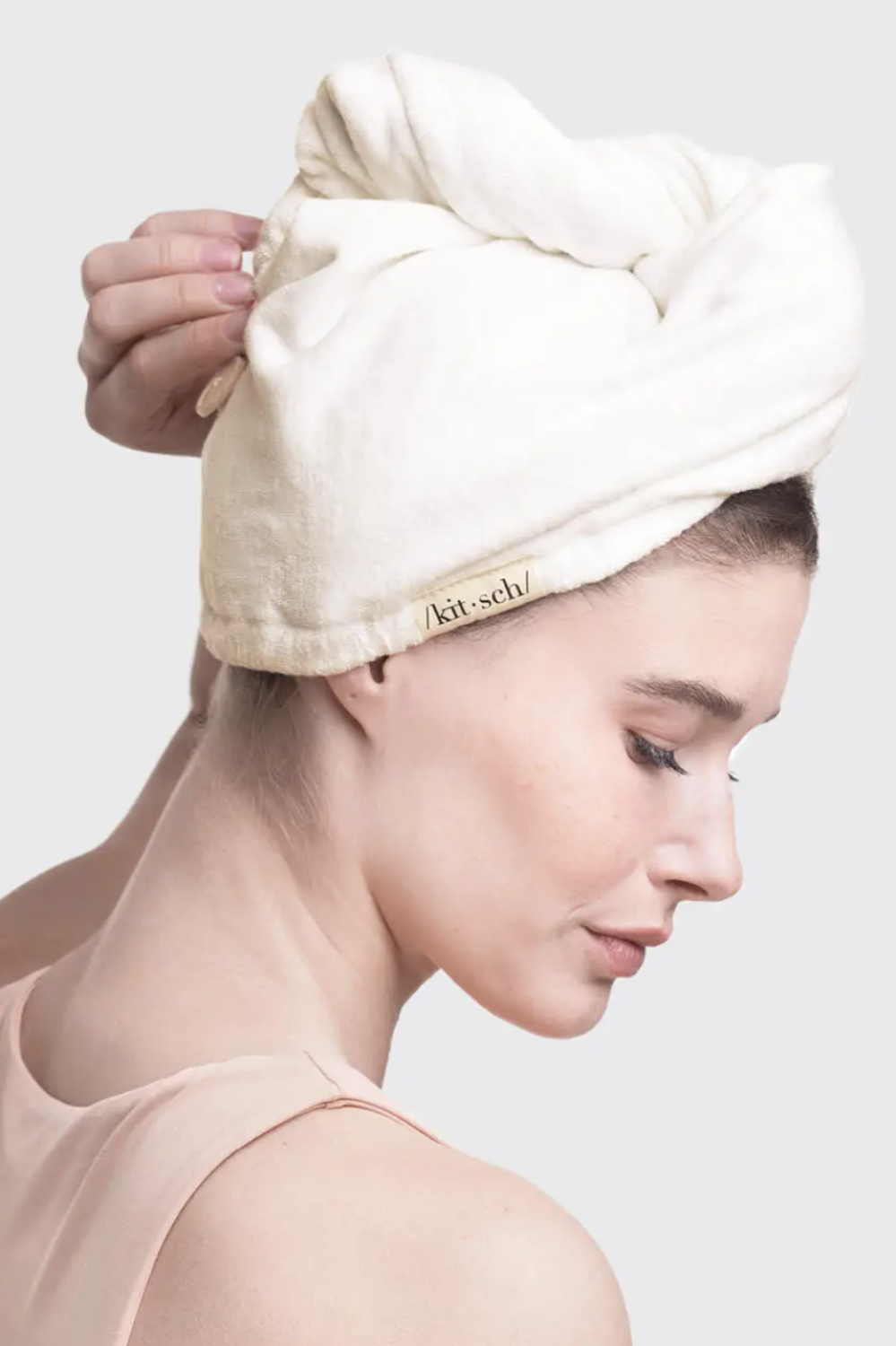 KITSCH QUICK DRY HAIR TOWEL IVORY