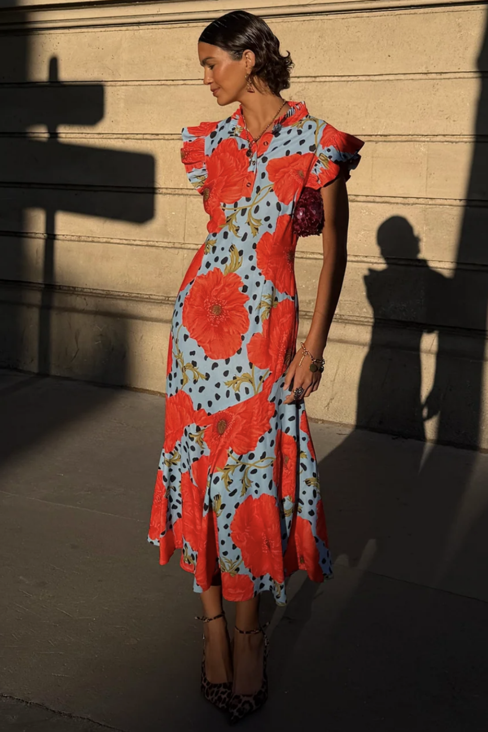 PRE-ORDER NEVER FULLY DRESSED BLUE DEER POPPY REMI DRESS