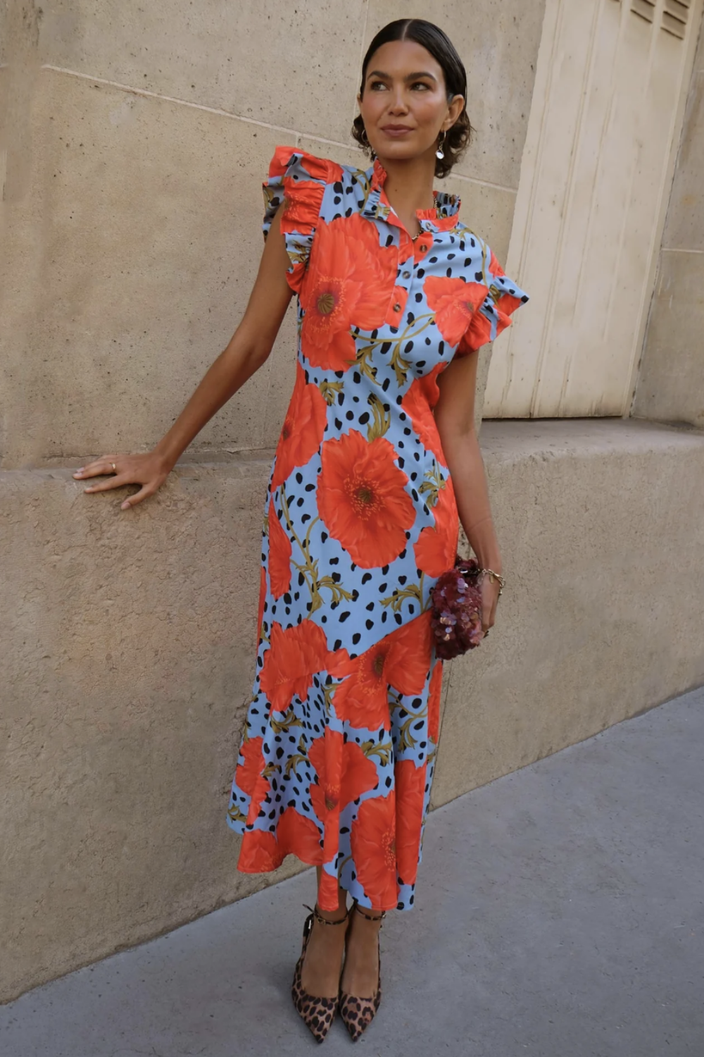PRE-ORDER NEVER FULLY DRESSED BLUE DEER POPPY REMI DRESS