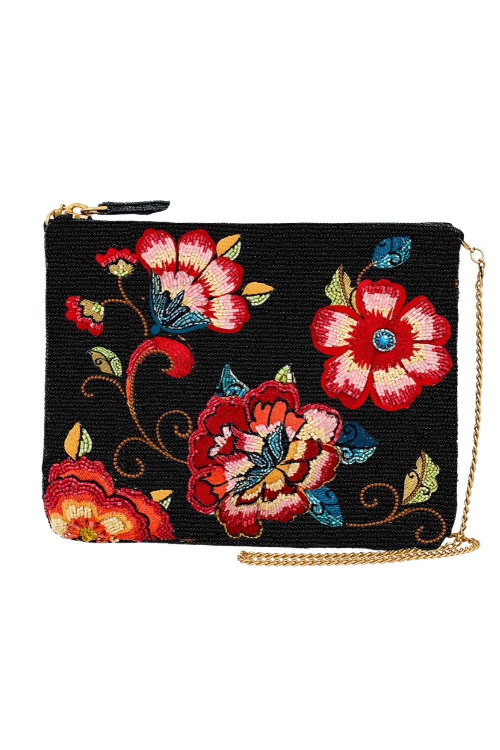 MARY FRANCES MIDNIGHT GARDEN CROSSBODY BAG