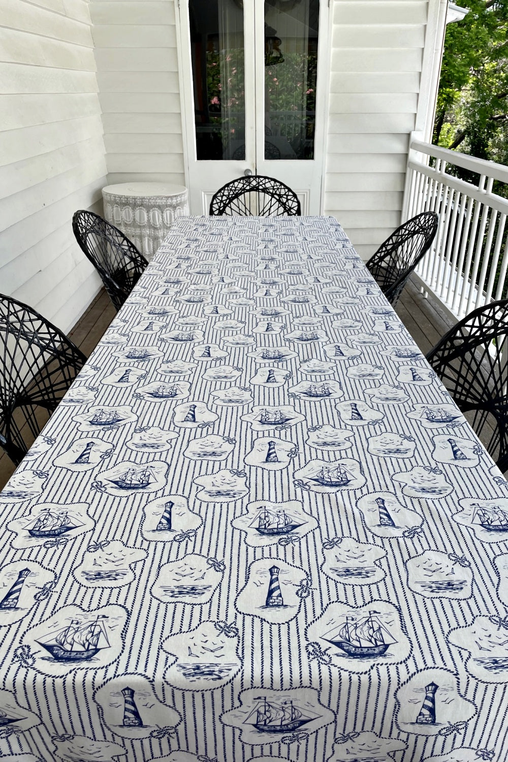 ROSELLE SHIPS AHOY TABLECLOTH 3.5M X 1.4M