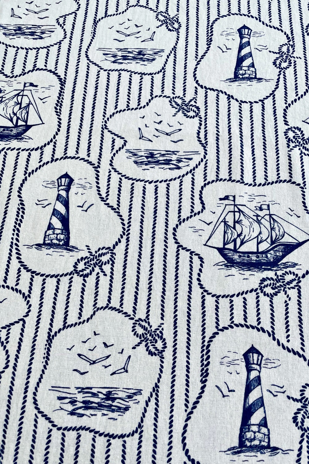 ROSELLE SHIPS AHOY TABLECLOTH 3.5M X 1.4M