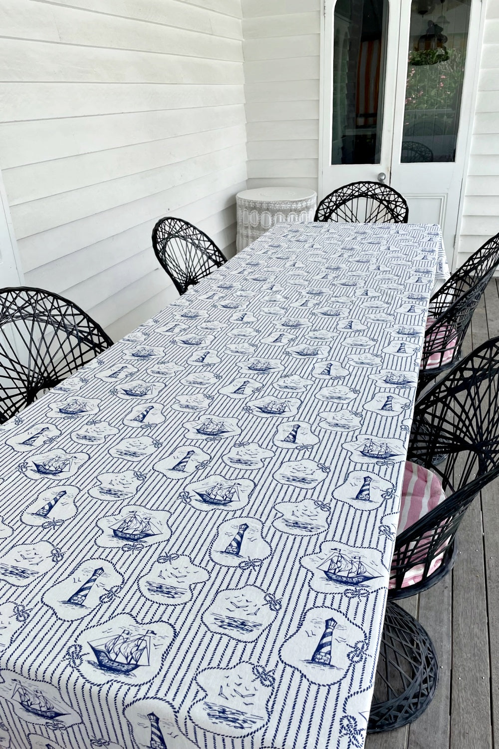 ROSELLE SHIPS AHOY TABLECLOTH 3.5M X 1.4M