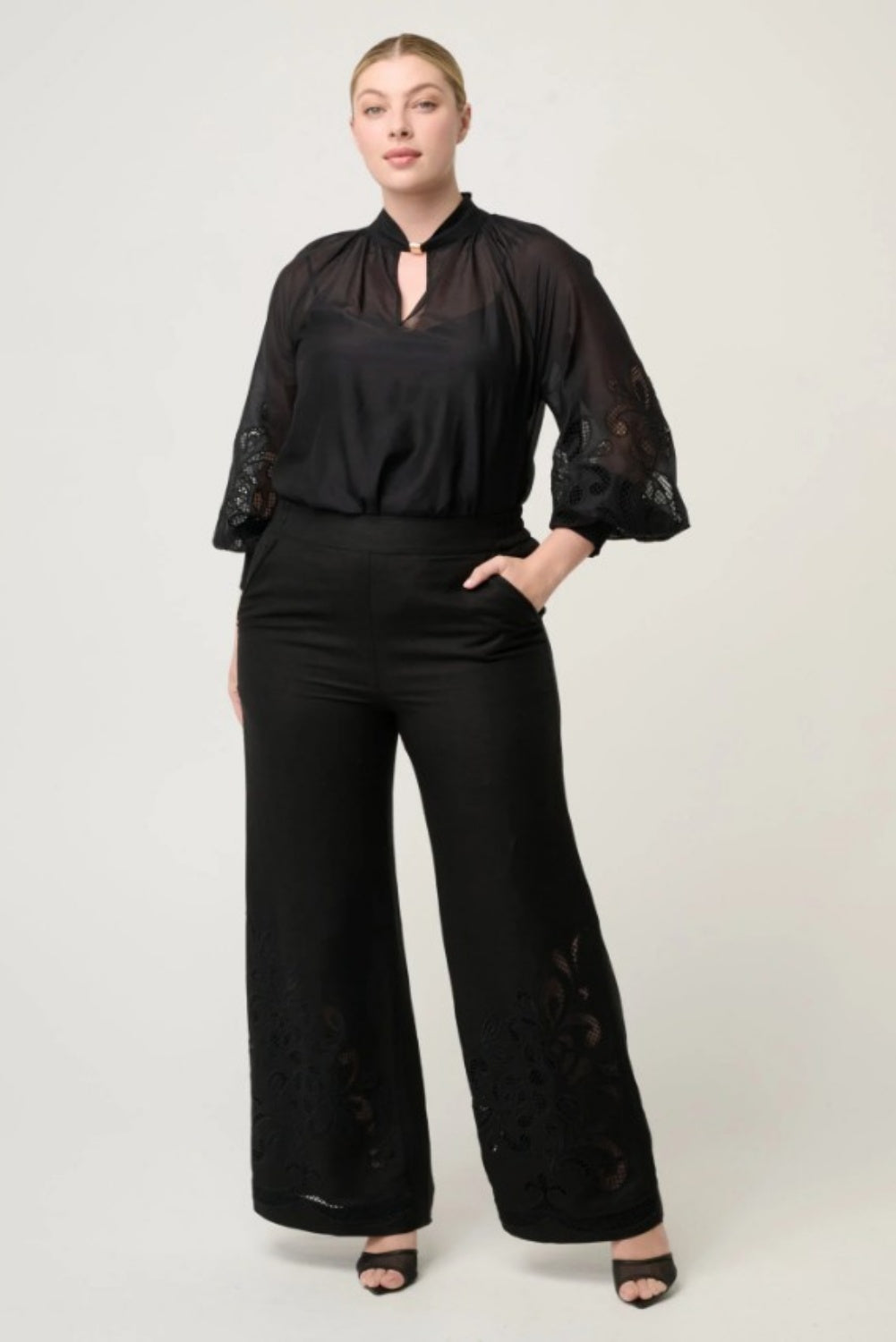 ONCE WAS COTTON SILK EMBROIDERED SIMONA BLOUSE