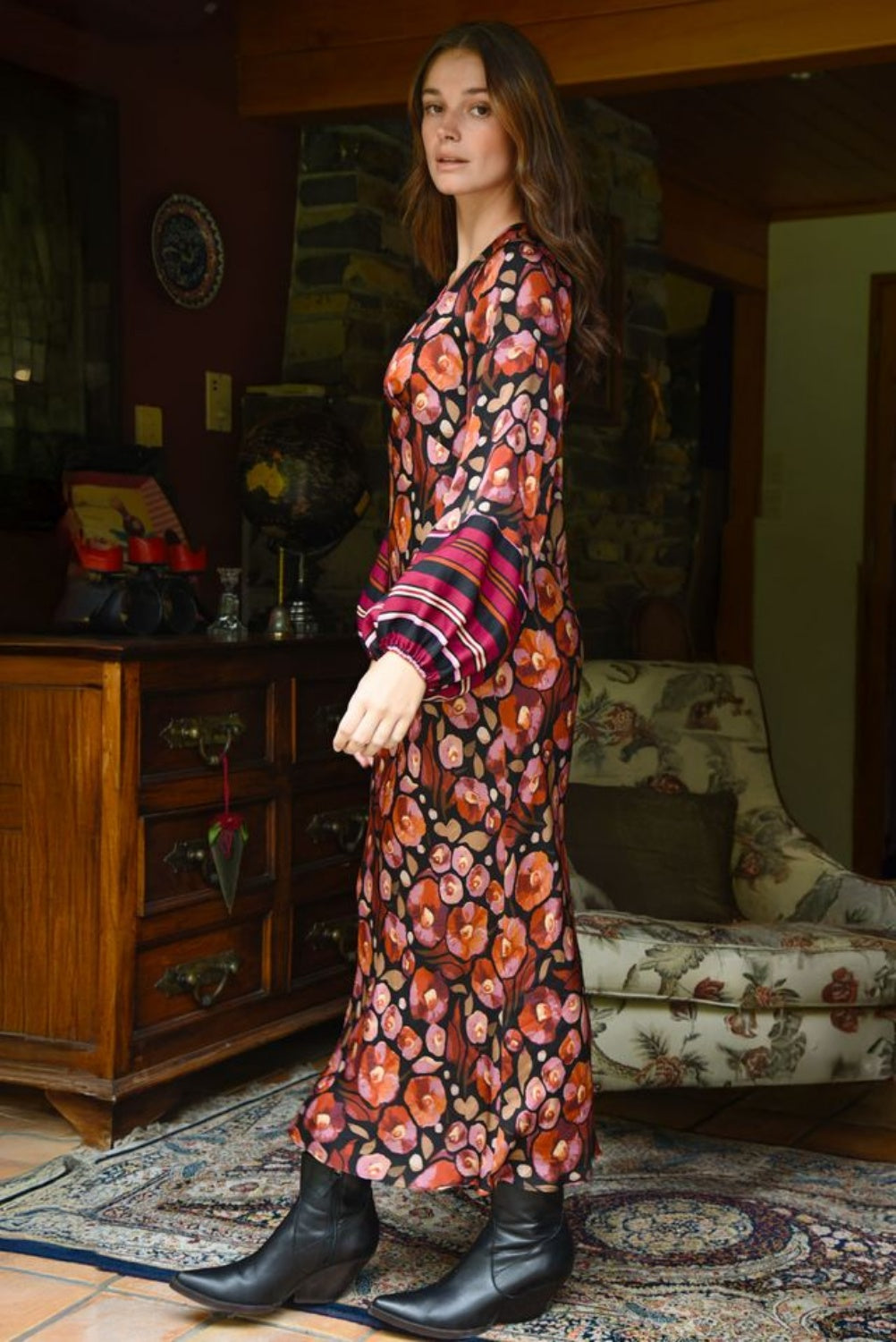 COOPER SLIP THROUGH DRESS BLOOM YOUR HEART OUT