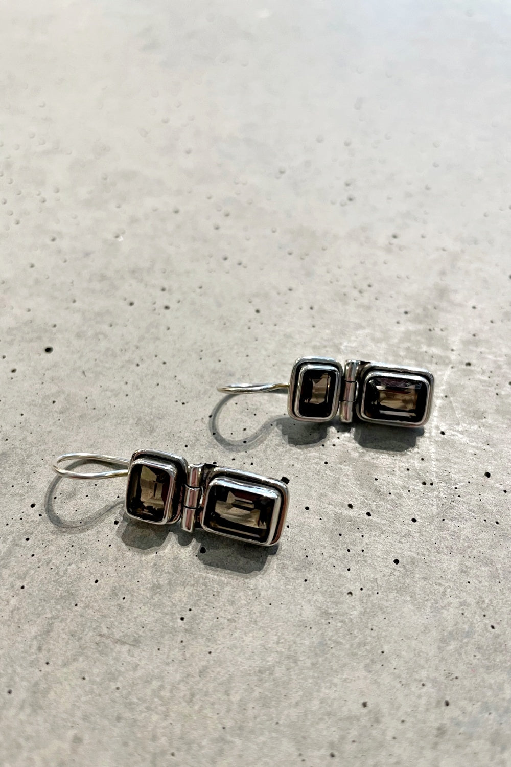 SMOKY QUARTZ STERLING SILVER EARRINGS