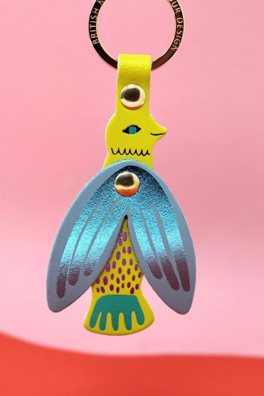 ARK SONGBIRD KEYRING LIME + BLUE