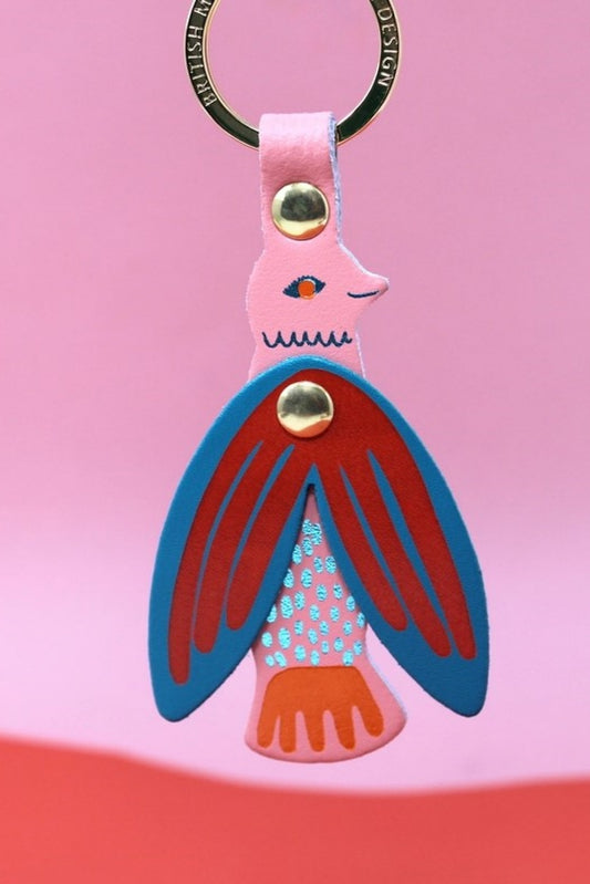 ARK SONGBIRD KEYRING PEACH + BLUE