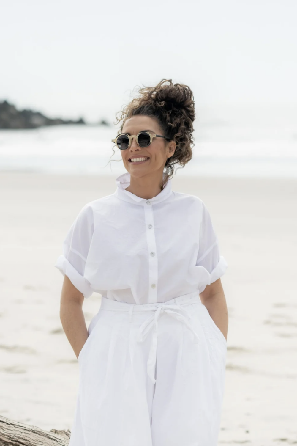 MEG BY DESIGN PAPER COTTON SORRENTO SHIRT WHITE