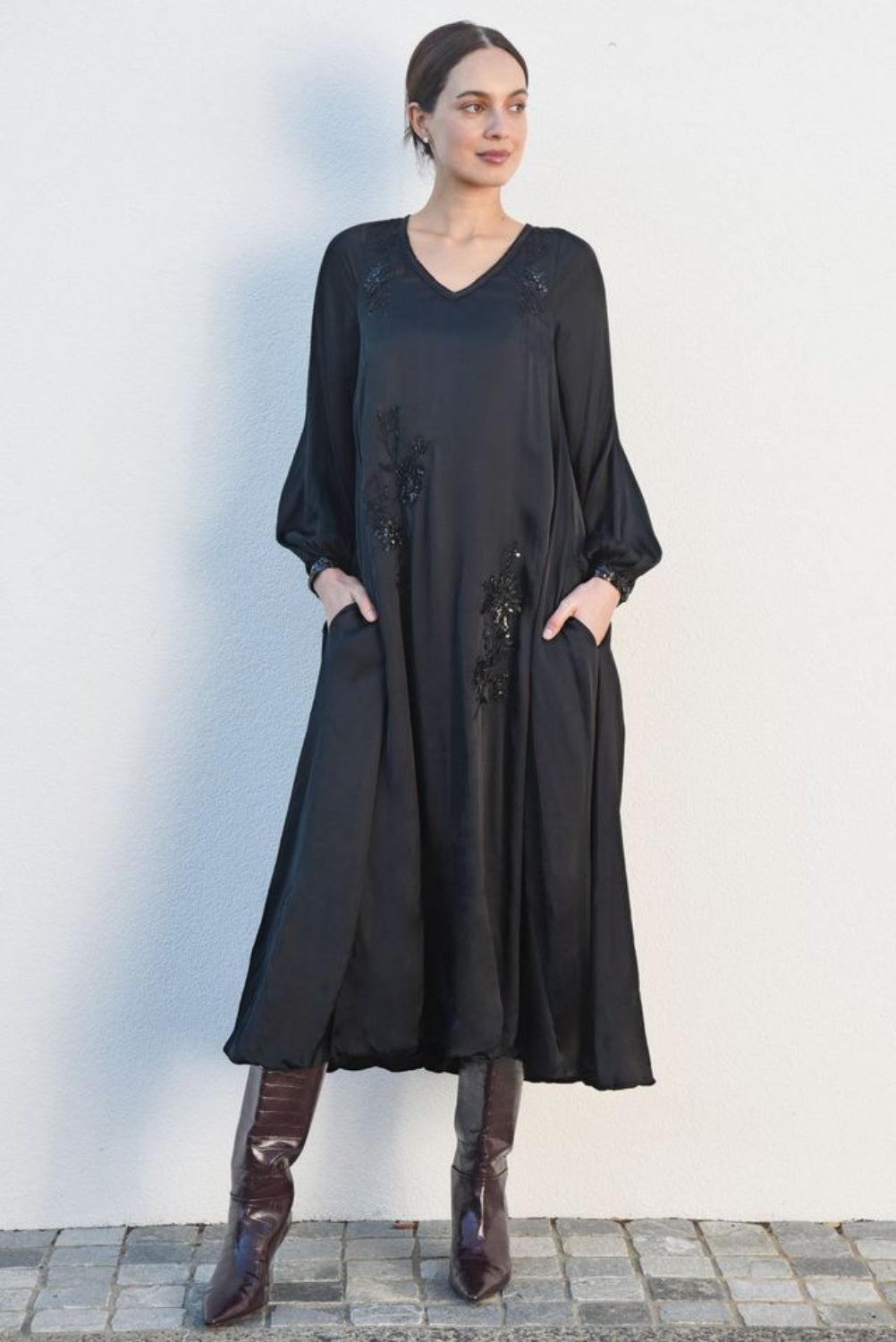 TRELISE COOPER SPARKLE ALL NIGHT DRESS BLACK
