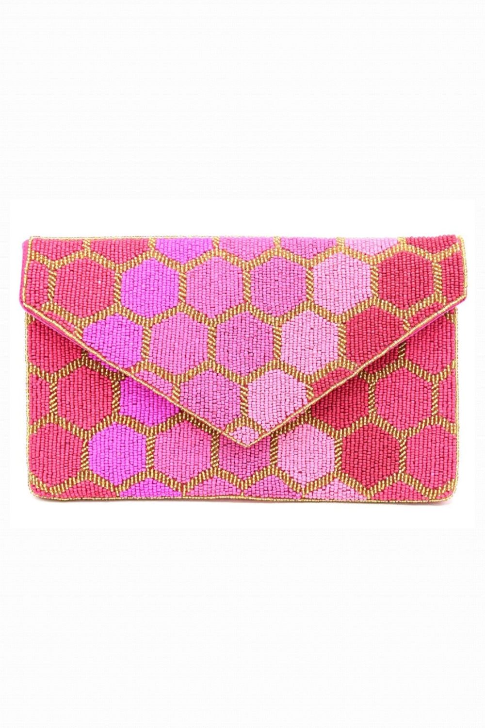 TICKLED POLKA DOT CLUTCH