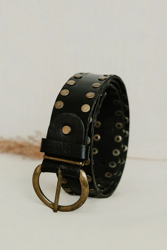 ST CLAIR STUDDED BELT BLACK