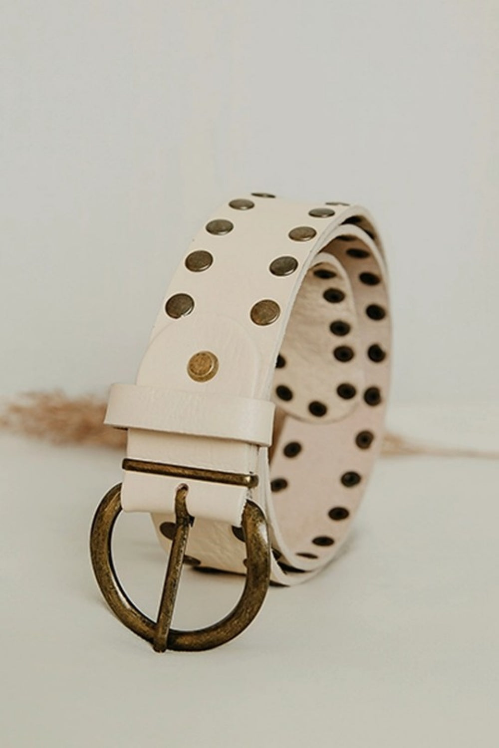 ST CLAIR STUDDED BELT MILK