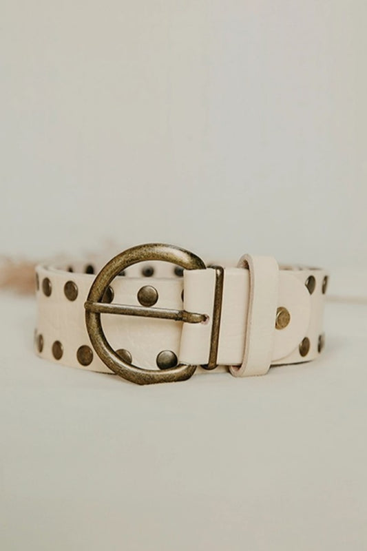 ST CLAIR STUDDED BELT MILK
