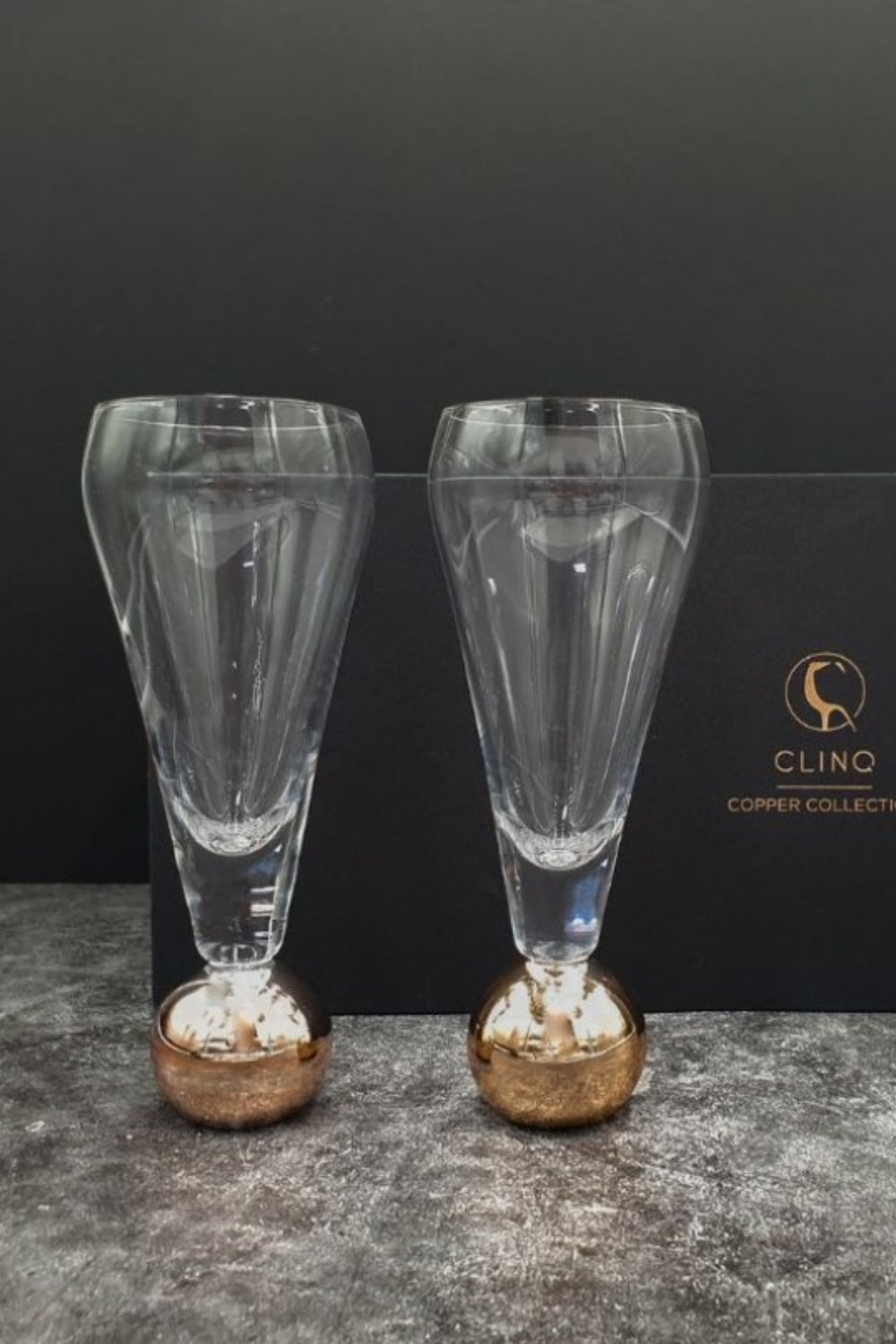 STEMLESS CHAMPAGNE GLASSES SET OF 2