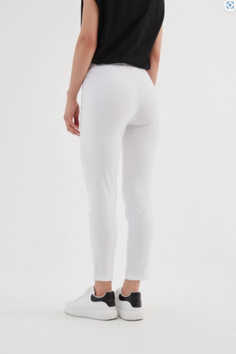 TIRELLI STRAIGHT CROP PANT HIGH ANKLE WHITE